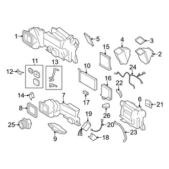 Mercedes-Benz OE - Air Conditioner & Heater - Evaporator & Heater Components (Front)