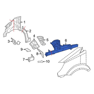 Mercedes-Benz OE - Front Right Frame Side Member Assembly