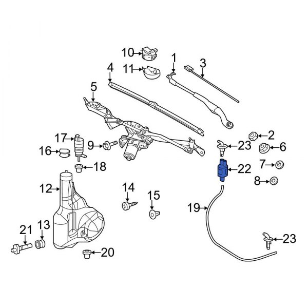 MercedesBenz OE 0008600862 Front Windshield Washer Check Valve