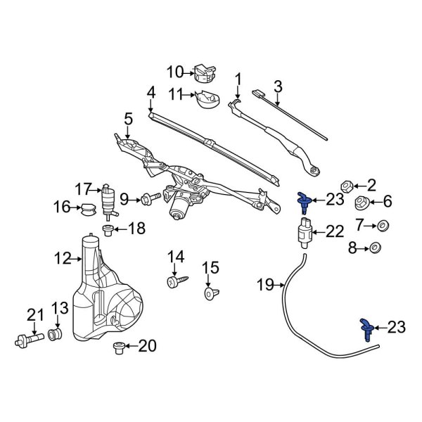 Windshield Washer Hose Connector