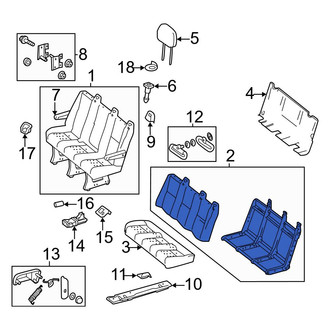 Mercedes-Benz OE - Rear Seat Back Assembly