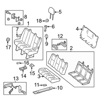 Mercedes-Benz OE - Seats & Tracks - Rear Seat Components (Three Passenger)