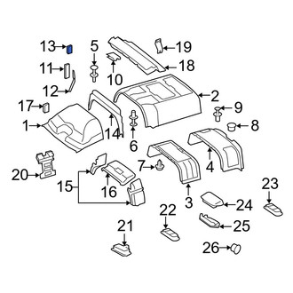 Mercedes-Benz OE - Left Outer Roof Insulator