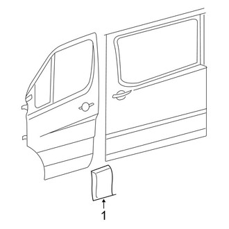 Mercedes-Benz OE - Pillars, Rocker & Floor - Exterior Trim (Passenger Side), (Extended Cargo Van / Standard Cargo Van)