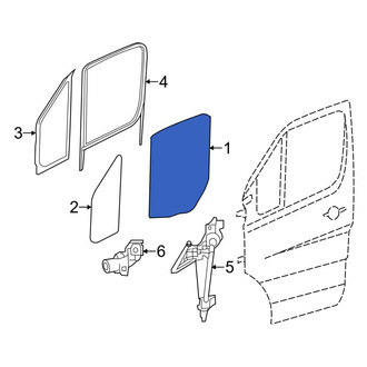 Mercedes-Benz OE - Rear Left Door Glass