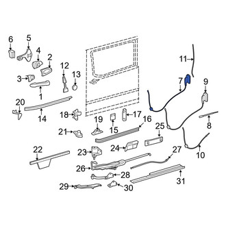 Mercedes-Benz OE - Right Sliding Door Latch