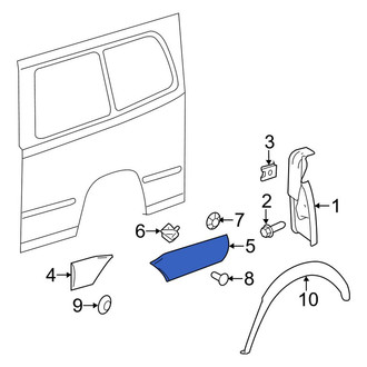 Mercedes-Benz OE - Rear Right Rearward Body Trim Molding