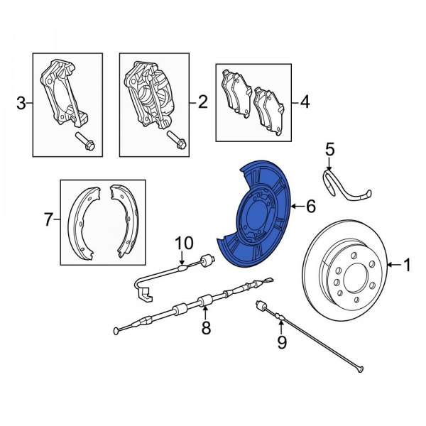 MercedesBenz OE 9064230420 Rear Brake Dust Shield