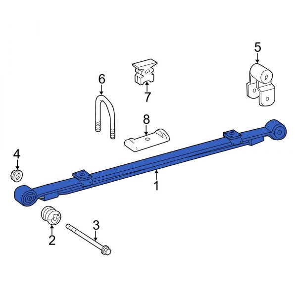 MercedesBenz OE 9063211103 Front Leaf Spring Assembly