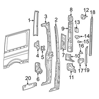 Mercedes-Benz OE - Rear Body & Floor - Rear Body (Passenger Side), (Extended Cargo Van / Standard Cargo Van)