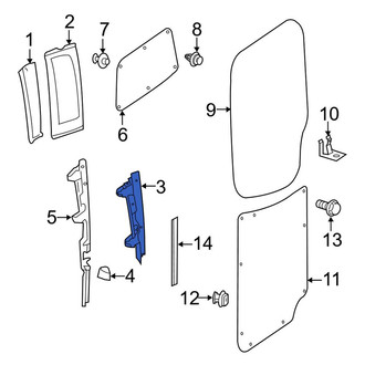 Mercedes-Benz OE - Left Upper Outer Body D-Pillar Trim Panel