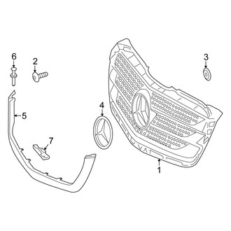 Mercedes-Benz OE - Grille & Components (W/O Chrome)
