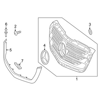 Mercedes-Benz OE - Grille & Components (With Chrome)