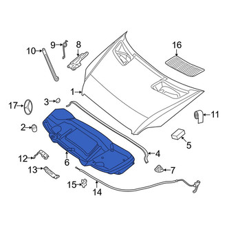Mercedes-Benz OE - Front Hood Insulation Pad