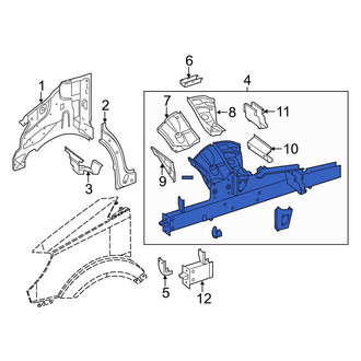 Mercedes-Benz OE - Front Right Frame Side Member Assembly