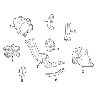Mercedes-Benz OE - Engine & Transmission Mounting (Extended Cargo Van / Standard Cargo Van 4WD 2.1L)