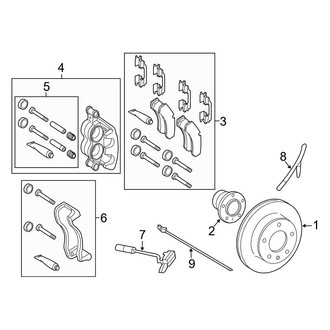 Mercedes-Benz OE - Front Suspension - Brake Components (4WD)