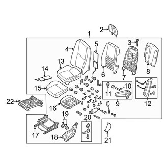 Mercedes-Benz OE - Seats & Tracks - Driver Seat Components (Extended Cargo Van / Standard Cargo Van)
