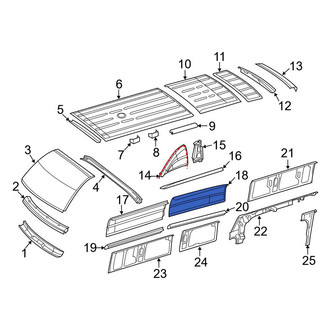 Mercedes-Benz OE - Rear Right Roof Panel