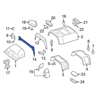 Mercedes-Benz OE - Rear Roof Opening Trim