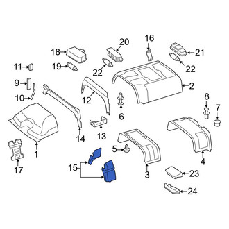 Mercedes-Benz OE - Right Outer Roof Insulator
