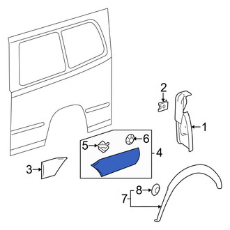 Mercedes-Benz OE - Rear Right Side Body Panel Molding