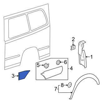 Mercedes-Benz OE - Front Right Side Body Panel Molding