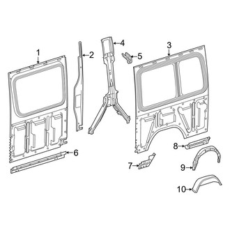 Mercedes-Benz OE - Side Panel - Inner Structure & Rails