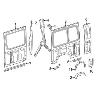 Mercedes-Benz OE - Side Panel - Inner Structure & Rails
