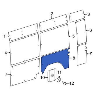 Mercedes-Benz OE - Rear Lower Center Interior Quarter Panel Trim Panel