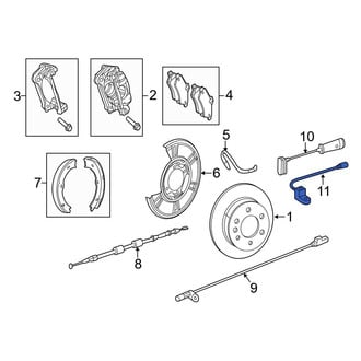 Mercedes-Benz OE - Rear Disc Brake Pad Wear Sensor Cable