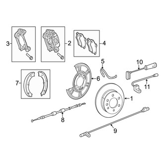 Mercedes-Benz OE - Rear Suspension - Brake Components (Extended Cargo Van / Standard Cargo Van / Standard Passenger Van)