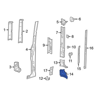 Mercedes-Benz OE - Right Body D-Pillar Reinforcement