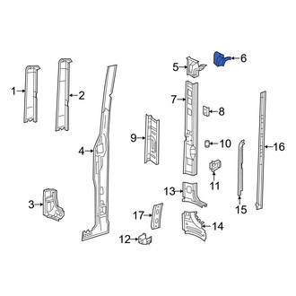 Mercedes-Benz OE - Right Lower Inner Body D-Pillar Reinforcement