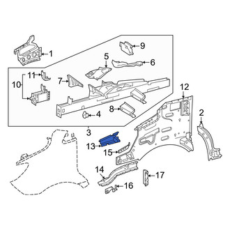 Mercedes-Benz OE - Right Fender Apron Bracket