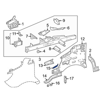 Mercedes-Benz OE - Front Left Upper Fender Apron Reinforcement Bracket