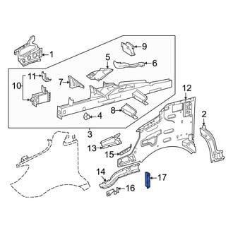 Mercedes-Benz OE - Rear Fender Apron Reinforcement Bracket