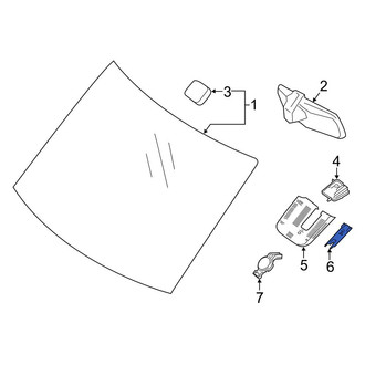 Mercedes-Benz OE - Interior Rear View Mirror Cover Access Cover