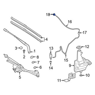 Mercedes-Benz OE - Front Windshield Washer Hose Connector
