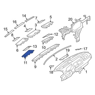 Mercedes-Benz OE - Left Lower Instrument Panel Storage Compartment