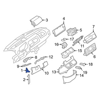 Mercedes-Benz OE - Left Upper Instrument Panel Side Cover
