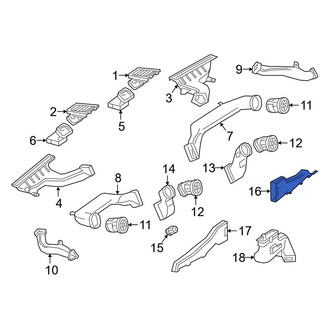 Mercedes-Benz OE - Front Right Lower Instrument Panel Air Duct
