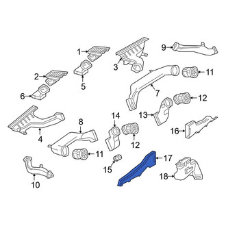 Mercedes-Benz OE - Front Left Lower Instrument Panel Air Duct