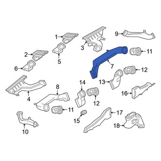 Mercedes-Benz OE - Front Right Upper Instrument Panel Air Duct