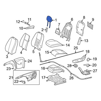 Mercedes-Benz OE - Front Left Headrest