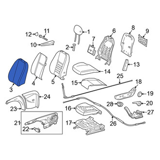 Mercedes-Benz OE - Front Left Seat Back Cushion Cover
