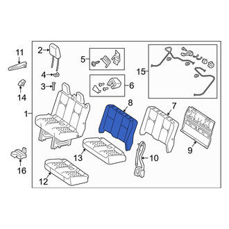 Mercedes-Benz OE - Rear Seat Back Cushion Cover
