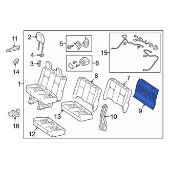 Mercedes-Benz OE - Rear Seat Back Panel