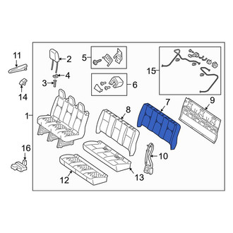 Mercedes-Benz OE - Rear Seat Back Cushion
