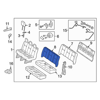 Mercedes-Benz OE - Rear Seat Back Cushion Cover